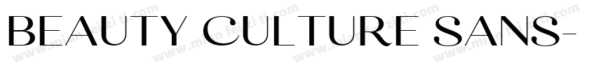 Beauty Culture Sans字体转换